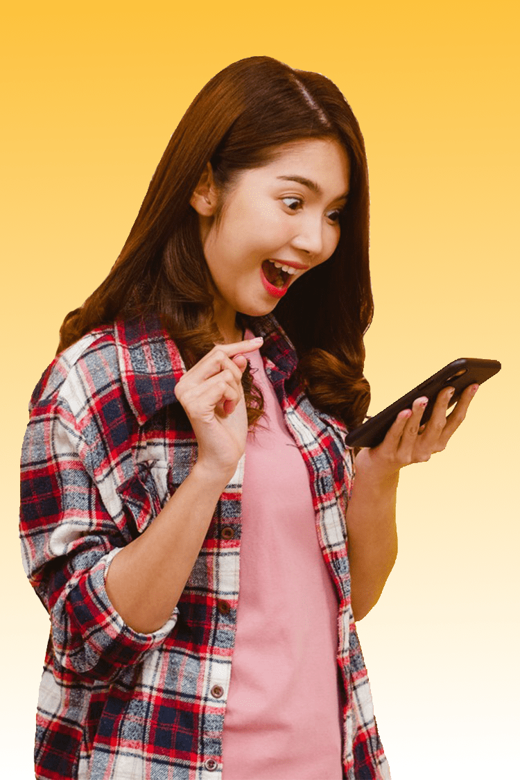 girl using phone